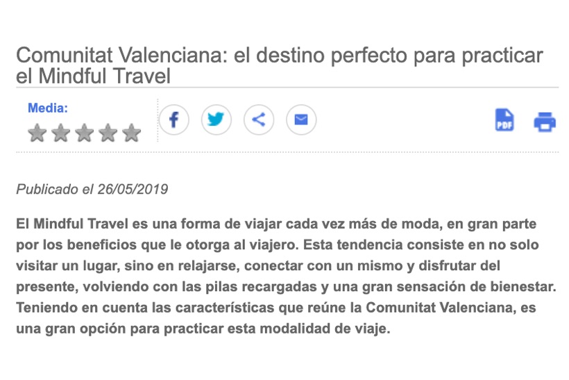 Blog Mindful Travel Comunitat Valenciana