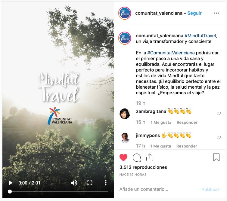 Campaña Mindful Travel Comunitat Valenciana